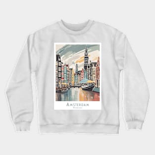 Vintage Amsterdam Netherlands Canal Serenity Crewneck Sweatshirt